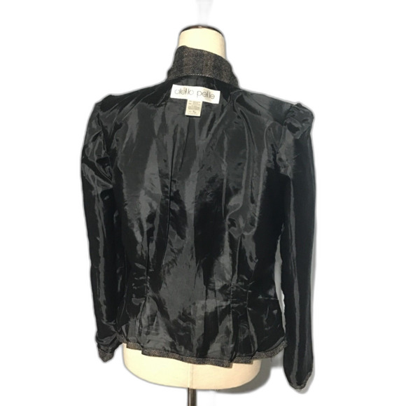 Otello Pelle Cropped Jacket Gray White Brown - Picture 8 of 9